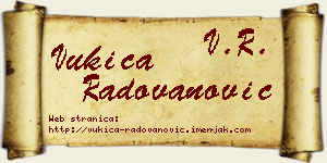 Vukica Radovanović vizit kartica